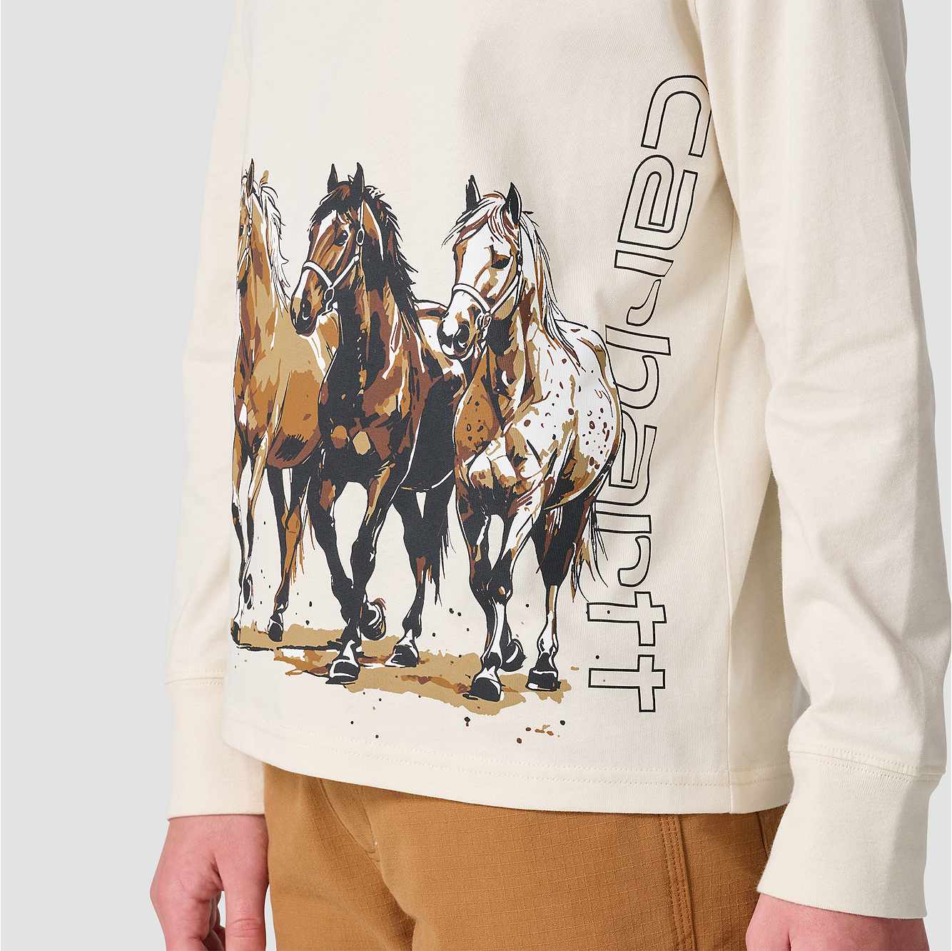 Girls' Long Sleeve Wild Horses T-Shirt (Toddler/Child/Youth)