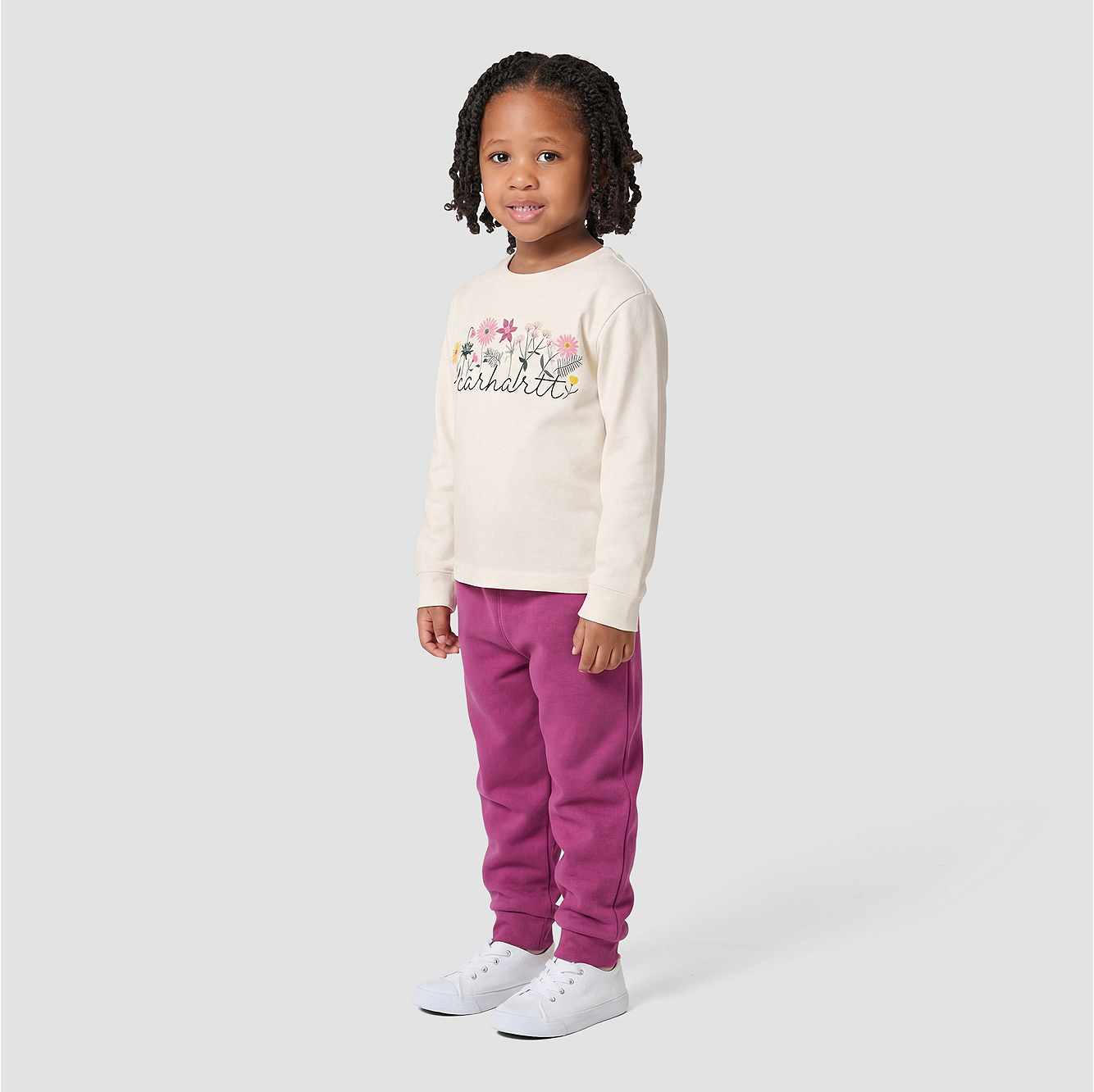 Girls' Long Sleeve Script T-Shirt (Toddler/Child)