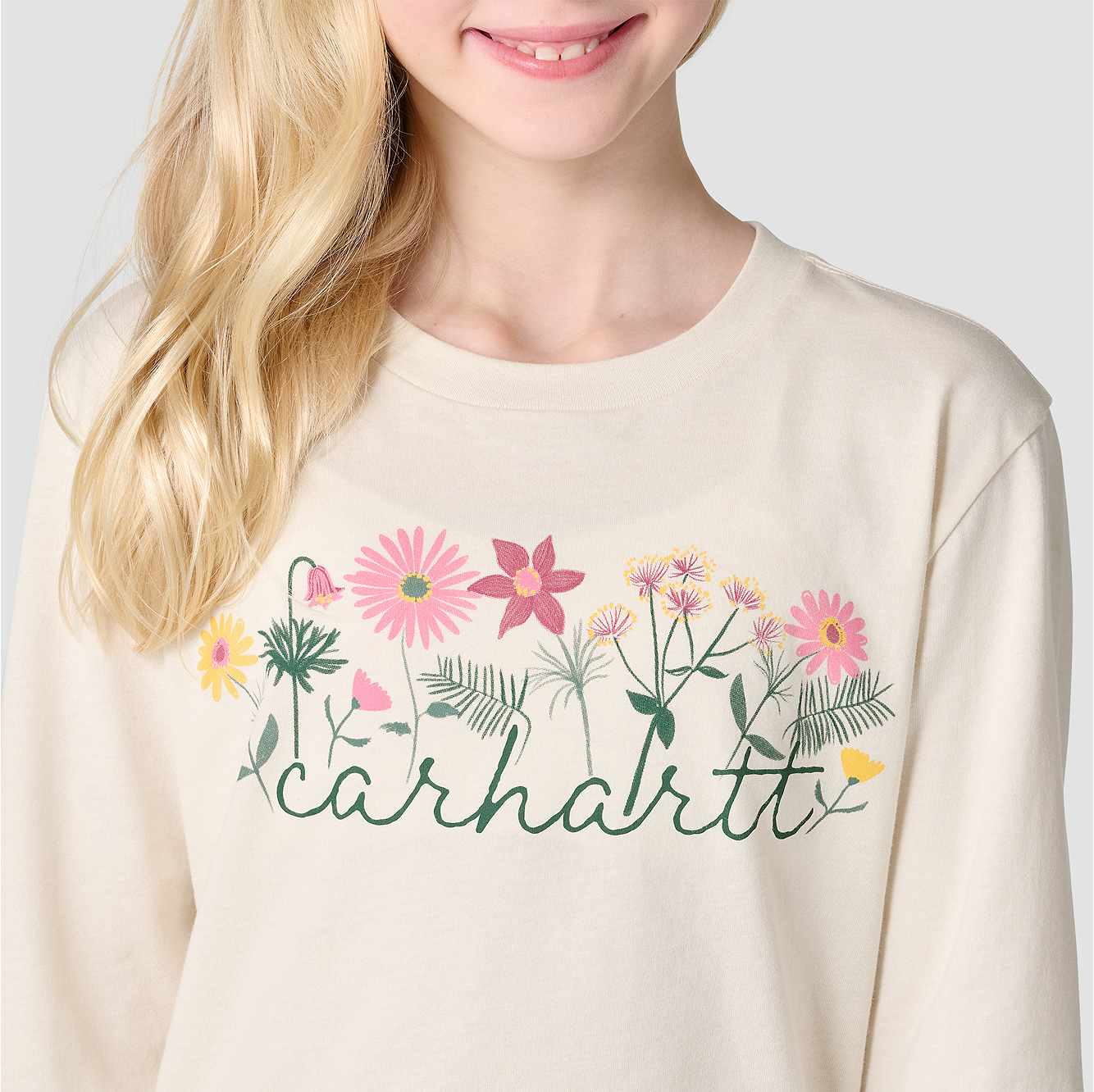 Girls' Long Sleeve Script T-Shirt (Toddler/Child)