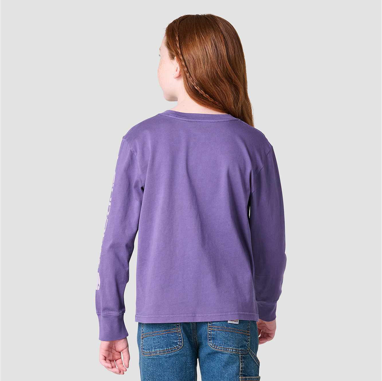 Girls' Long Sleeve Garment Dyed Pocket T-Shirt (Toddler/Child/Youth)