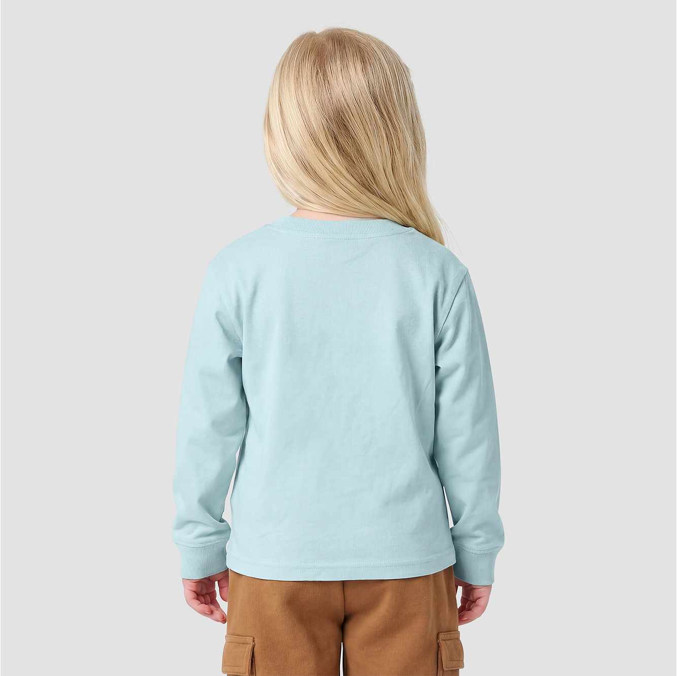 Girls' Long Sleeve Tonal Patch Pocket T-Shirt (Toddler/Child/Youth)