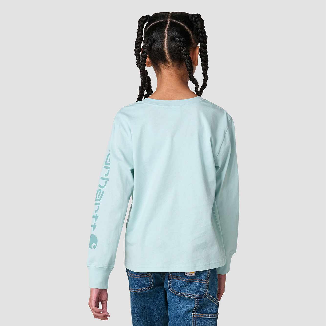 Girls' Long Sleeve Tonal Patch Pocket T-Shirt (Toddler/Child/Youth)