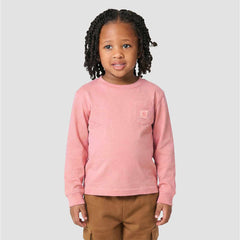Girls' Long Sleeve Tonal Patch Pocket T-Shirt (Toddler/Child/Youth)