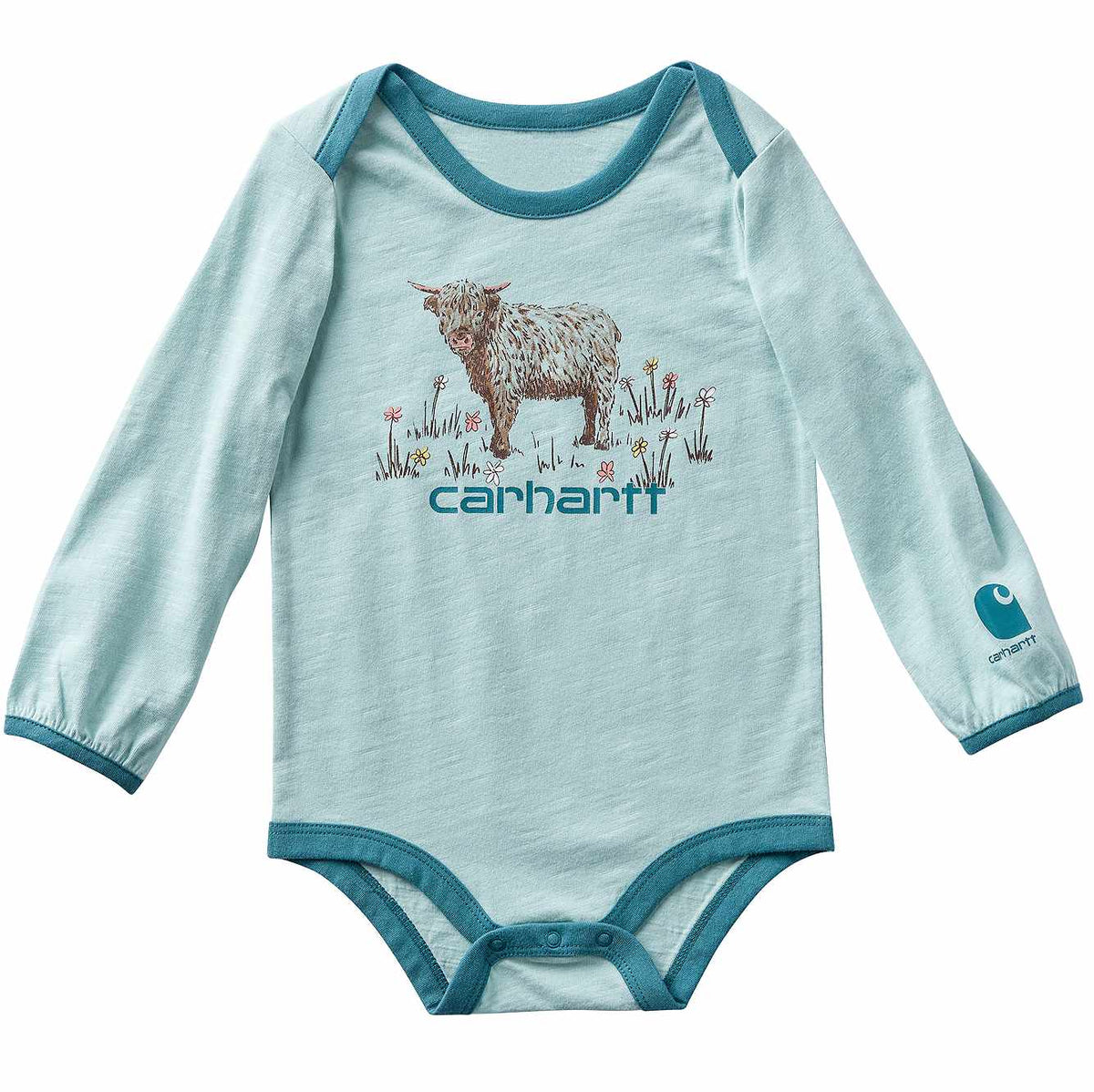 Girls' Long Sleeve Cow Bodysuit (Baby)