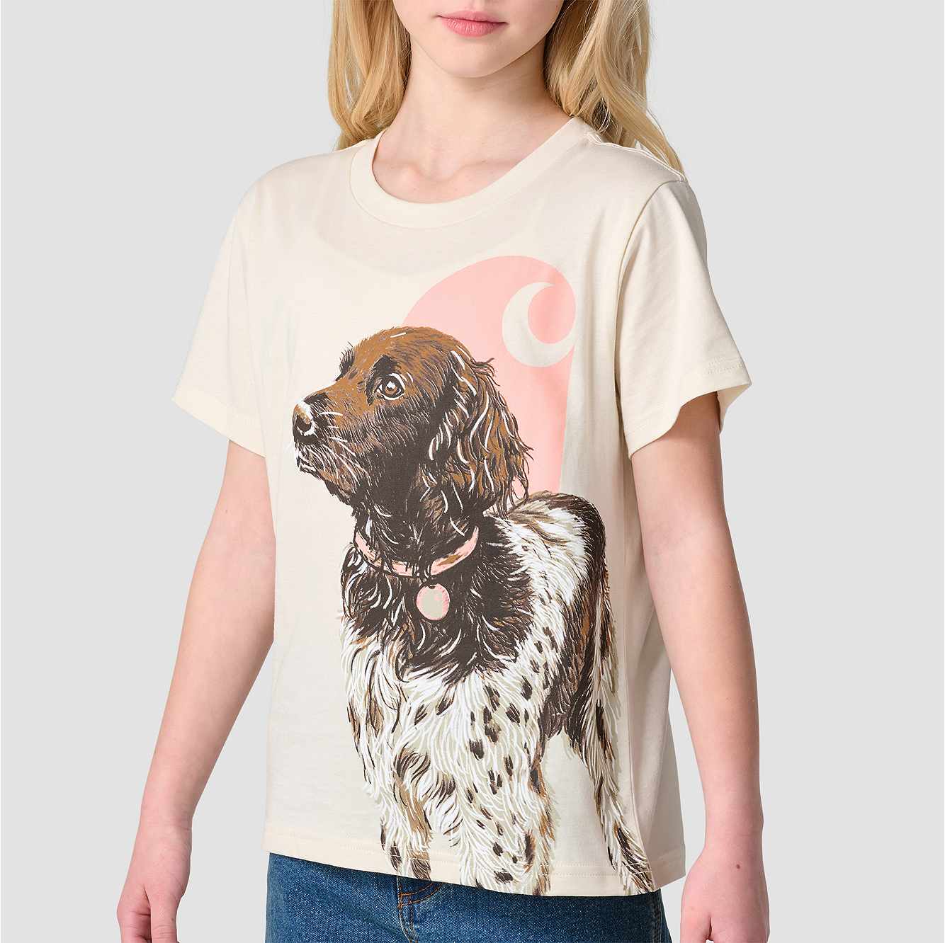 Girls' Short Sleeve Dog T-Shirt (Toddler/Child/Youth)