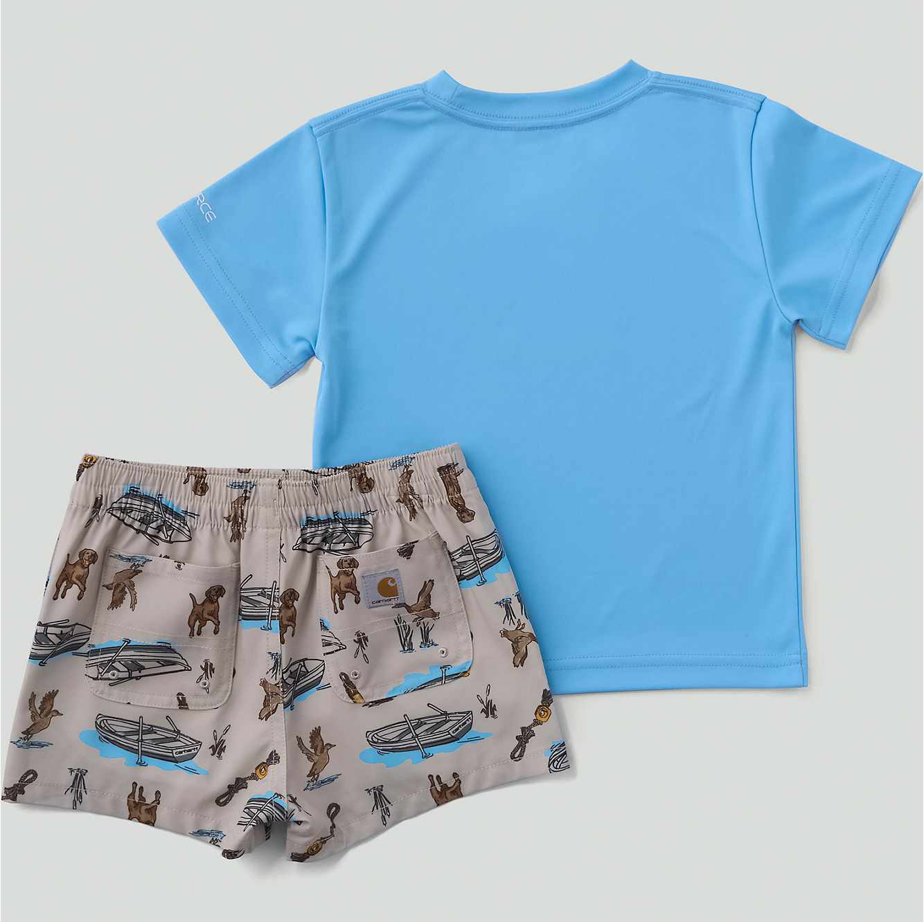 Boys' 2-Piece Short Sleeve Sun Defender® Force® Shirt & Woven Short Set (Baby)