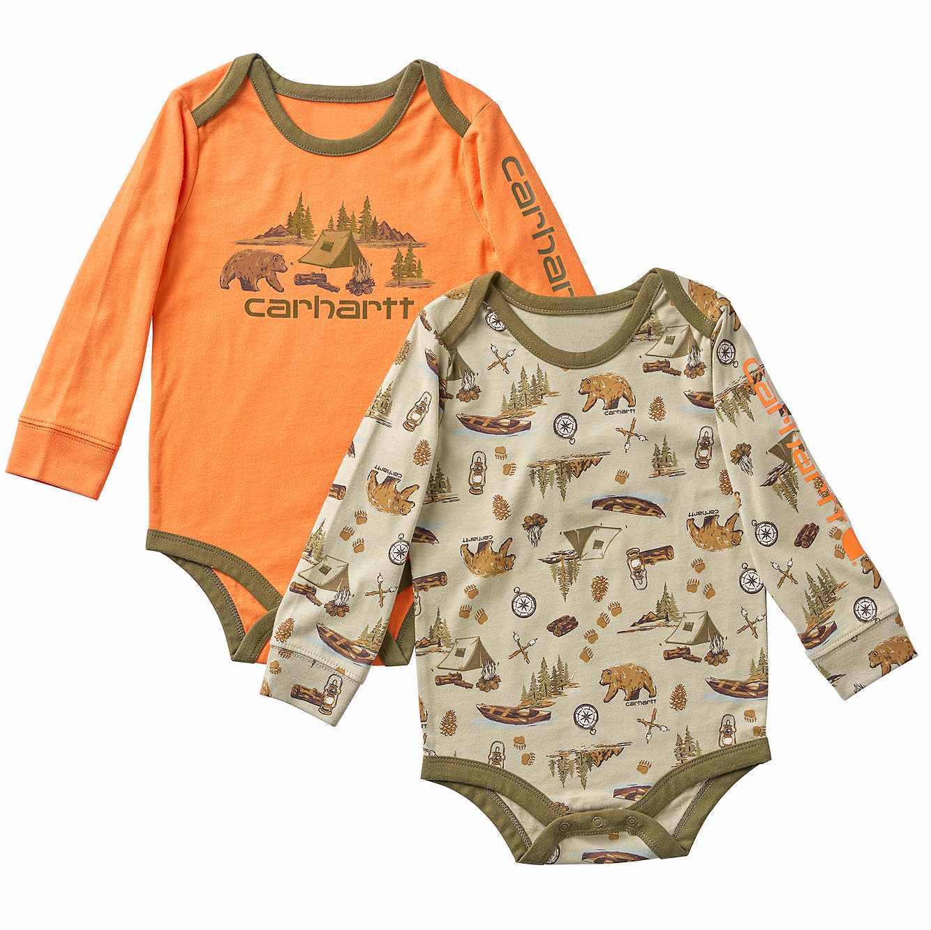 Boys' 2-Piece Long Sleeve Outdoor Bodysuits Set (Baby)