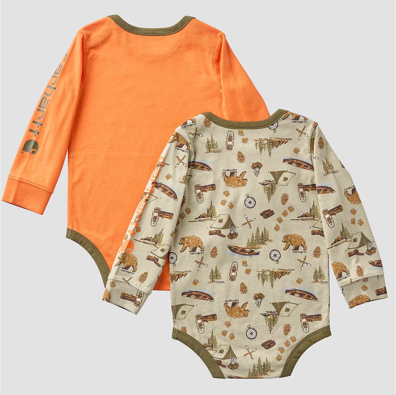Boys' 2-Piece Long Sleeve Outdoor Bodysuits Set (Baby)