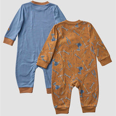 Boys' 2-Piece Long Sleeve Tool Coveralls Set (Baby)