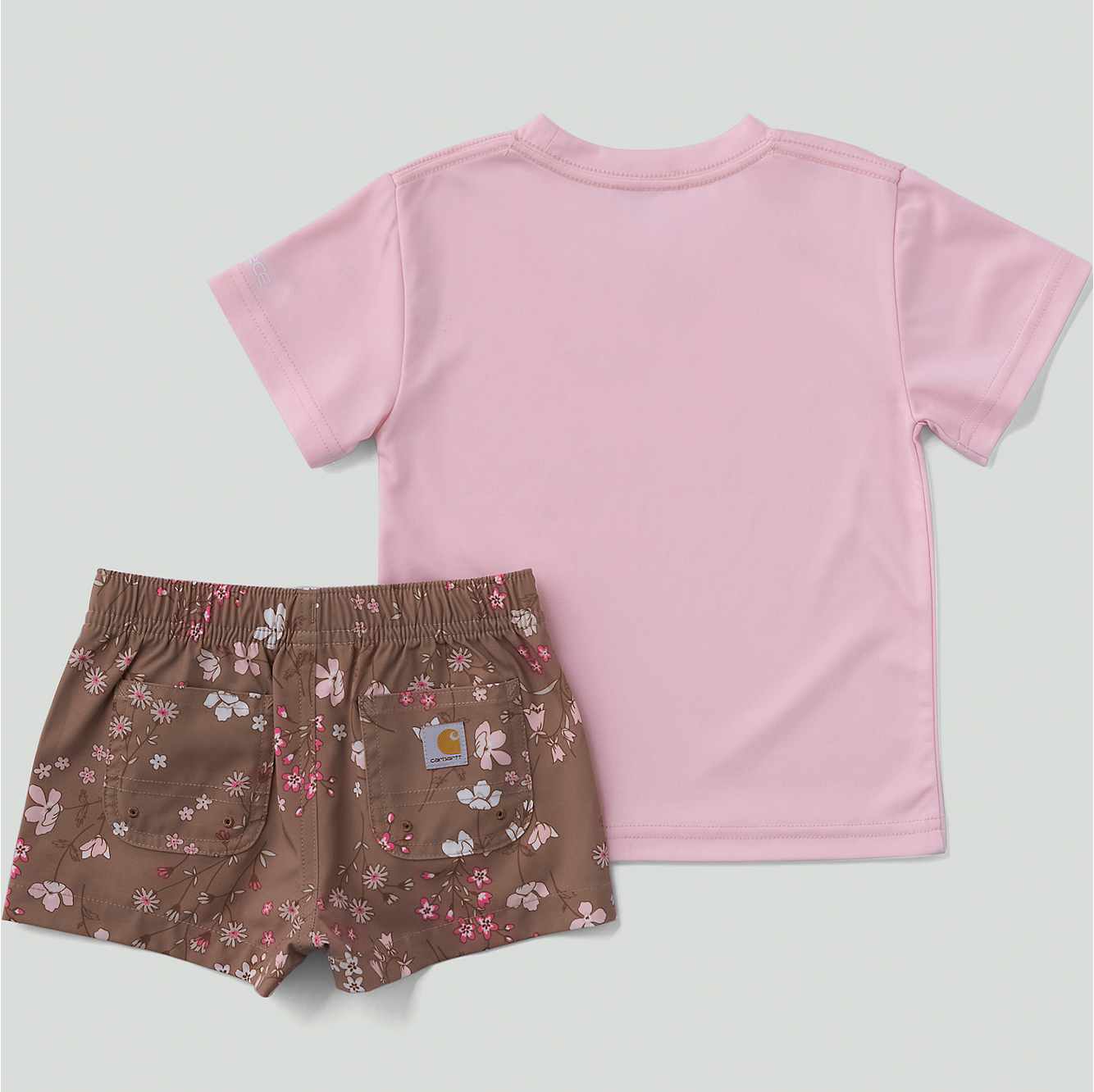 Girls' 2-Piece Short Sleeve Force Sun Defender™ T-Shirt & Elastic Waistband Printed Short Set (Baby)