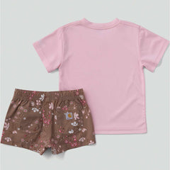Girls' 2-Piece Short Sleeve Force Sun Defender™ T-Shirt & Elastic Waistband Printed Short Set (Baby)