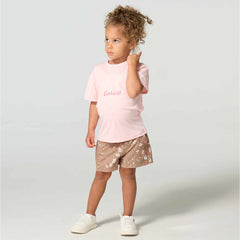 Girls' 2-Piece Short Sleeve Force Sun Defender™ T-Shirt & Elastic Waistband Printed Short Set (Toddler)