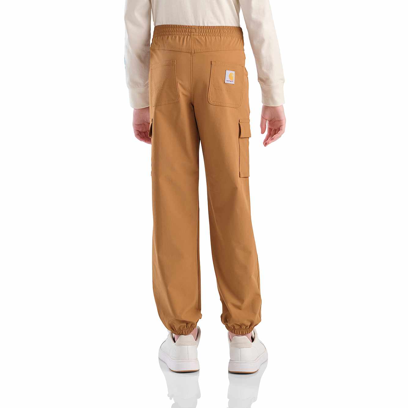 Girls' Elastic Waistband Stretch Woven Cargo Pant (Child/Youth)
