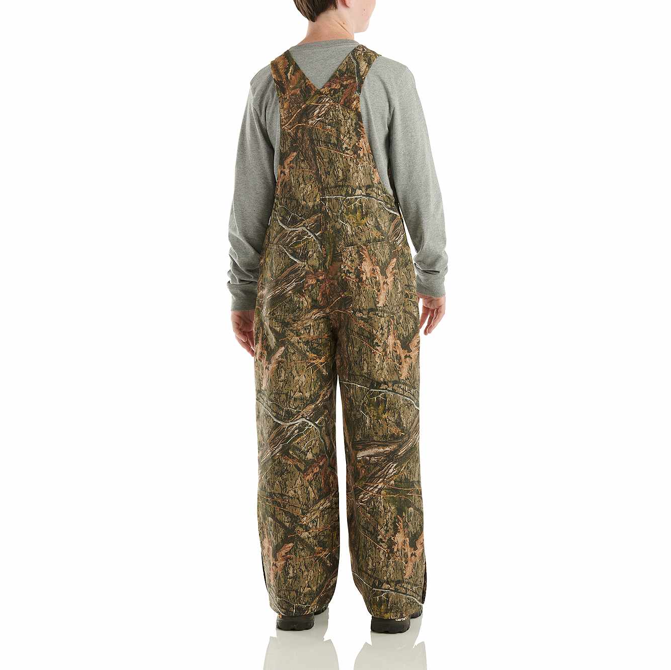 Kids' Loose Fit Canvas Insulated Camo Bib Overall