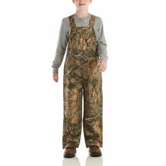 Kids' Loose Fit Canvas Insulated Camo Bib Overall