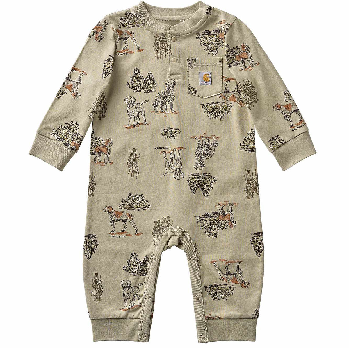 Boys' Long Sleeve Dog Print Coverall (Baby)