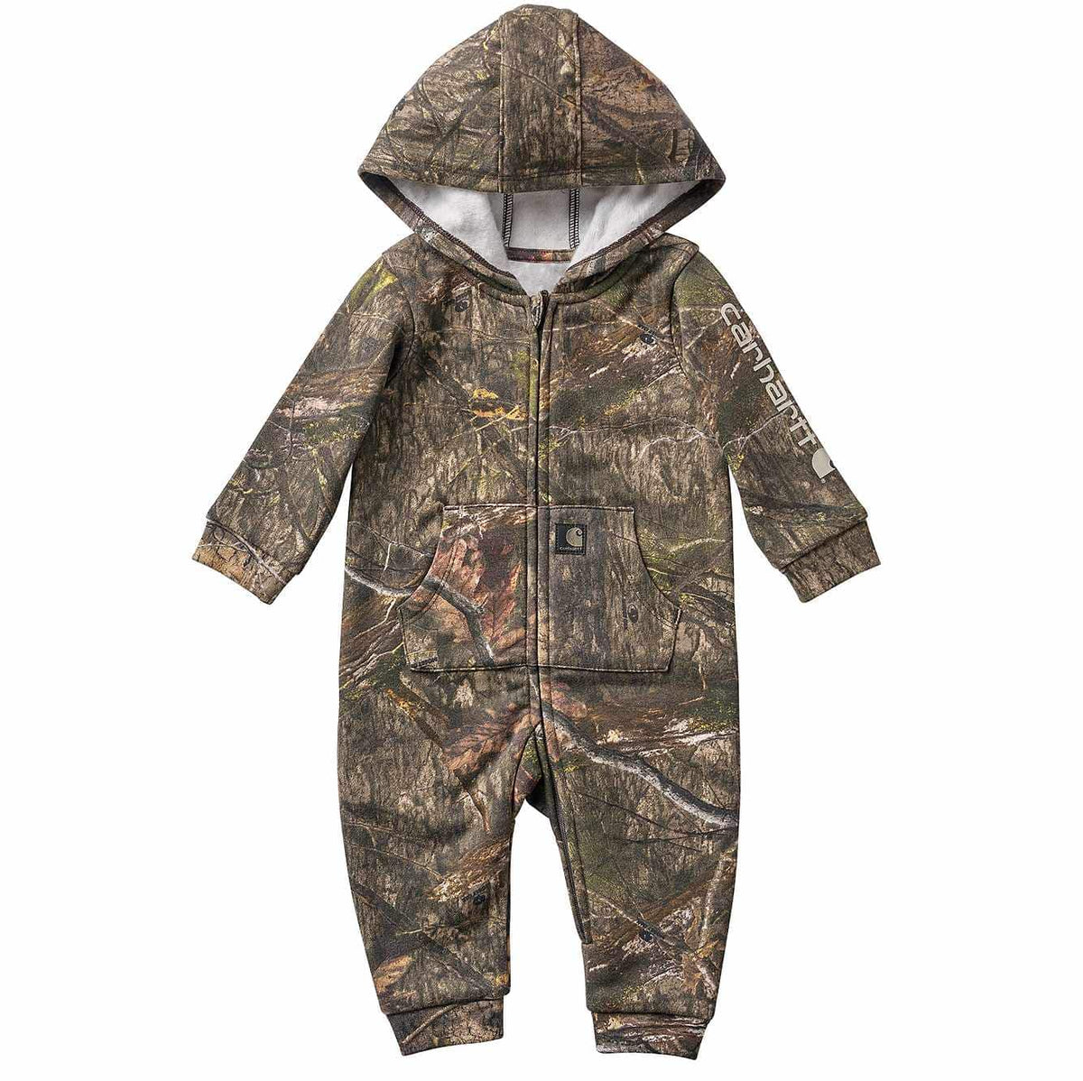 Boys' Long Sleeve Zip-Front Hooded Camo Coverall (Baby)