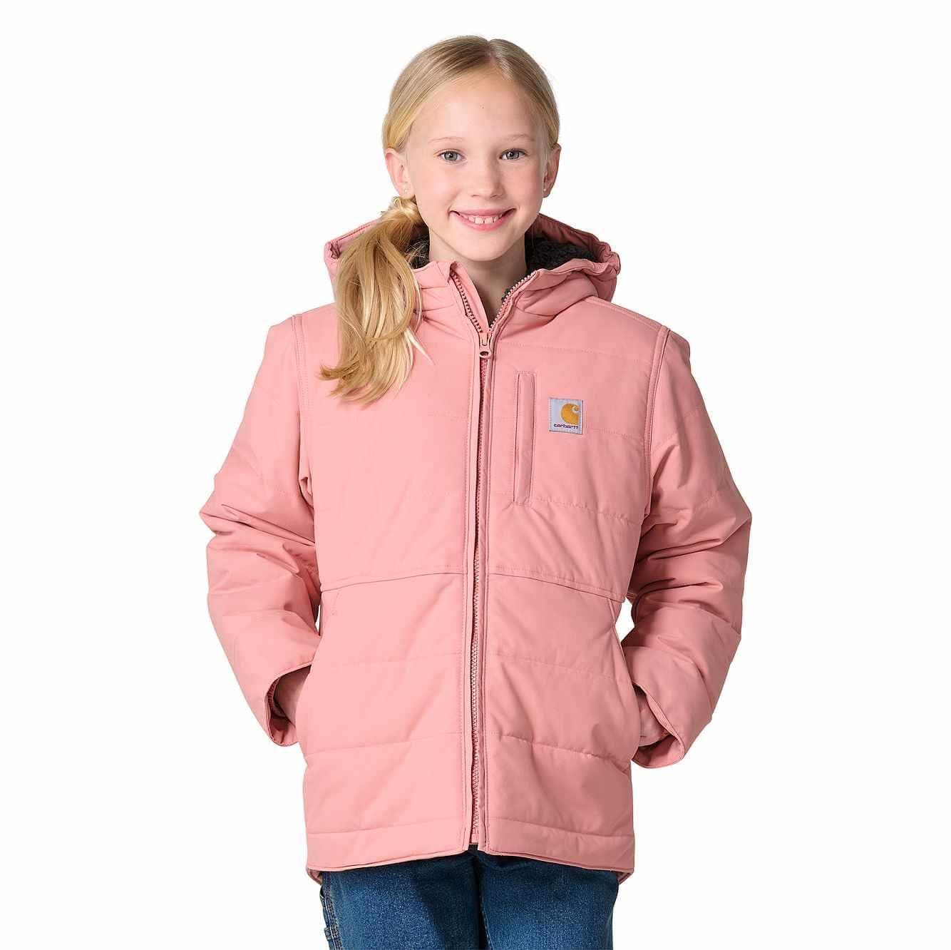 Girls' Long Sleeve Full-Zip Montana Insulated Hooded Jacket (Youth)