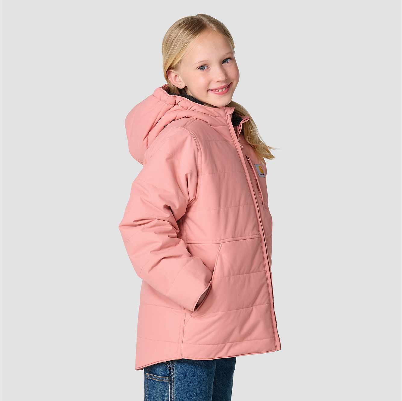 Girls' Long Sleeve Full-Zip Montana Insulated Hooded Jacket (Youth)