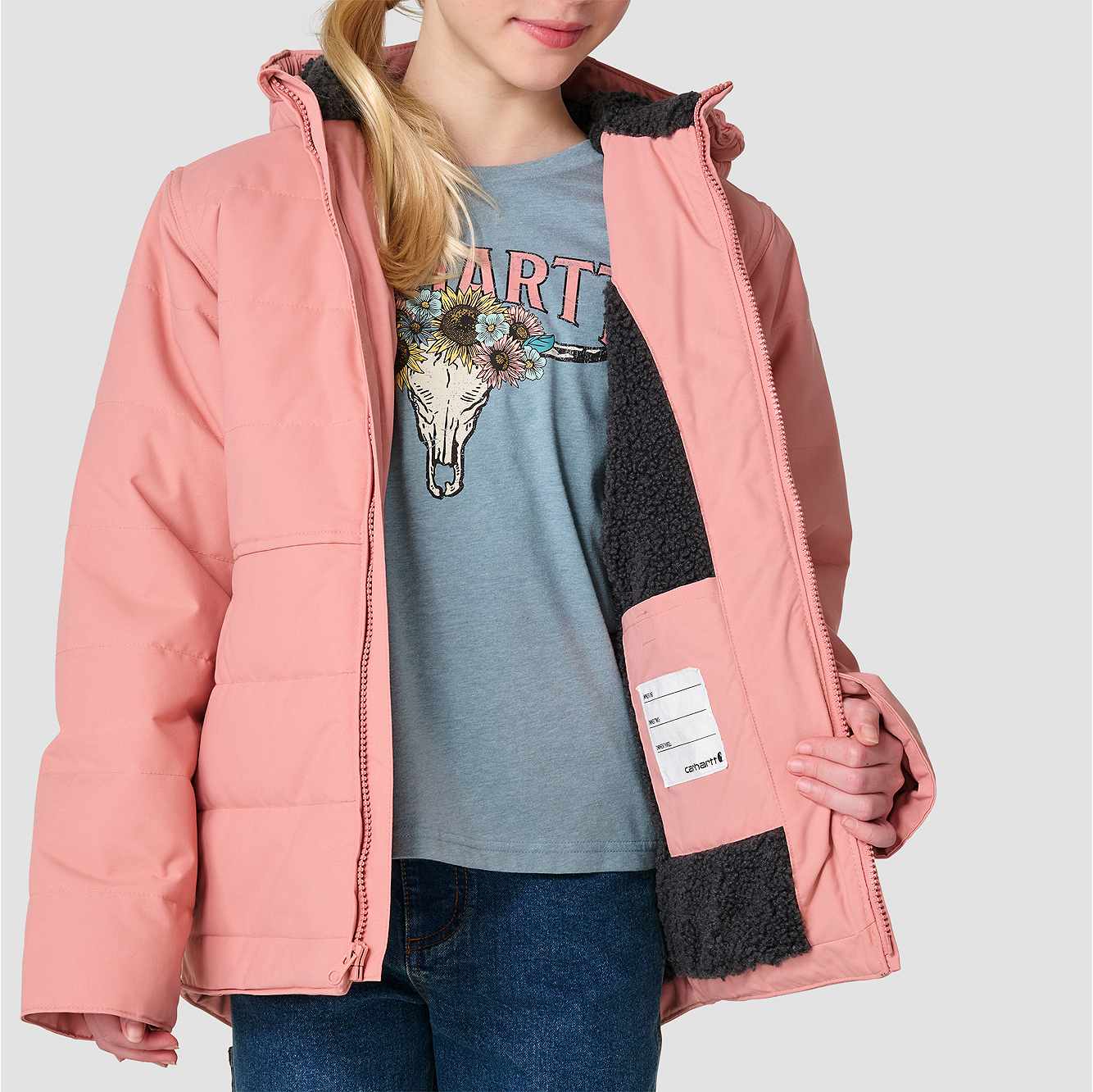 Girls' Long Sleeve Full-Zip Montana Insulated Hooded Jacket (Youth)