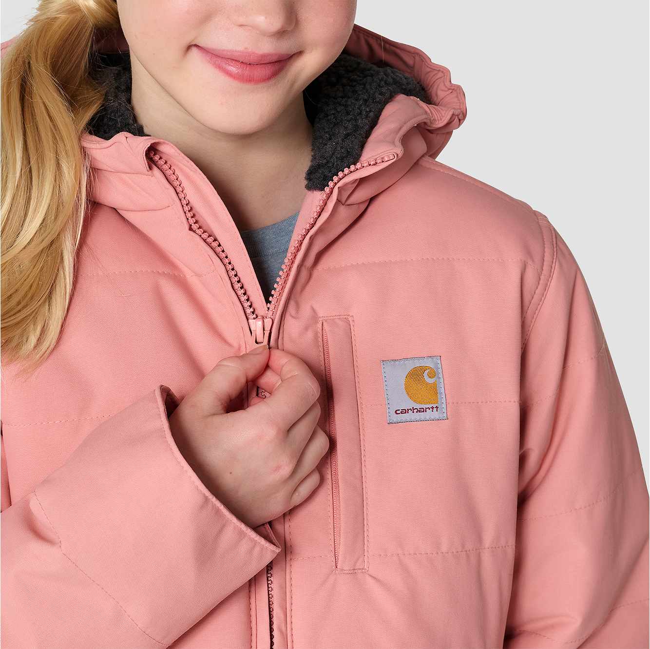 Girls' Long Sleeve Full-Zip Montana Insulated Hooded Jacket (Youth)