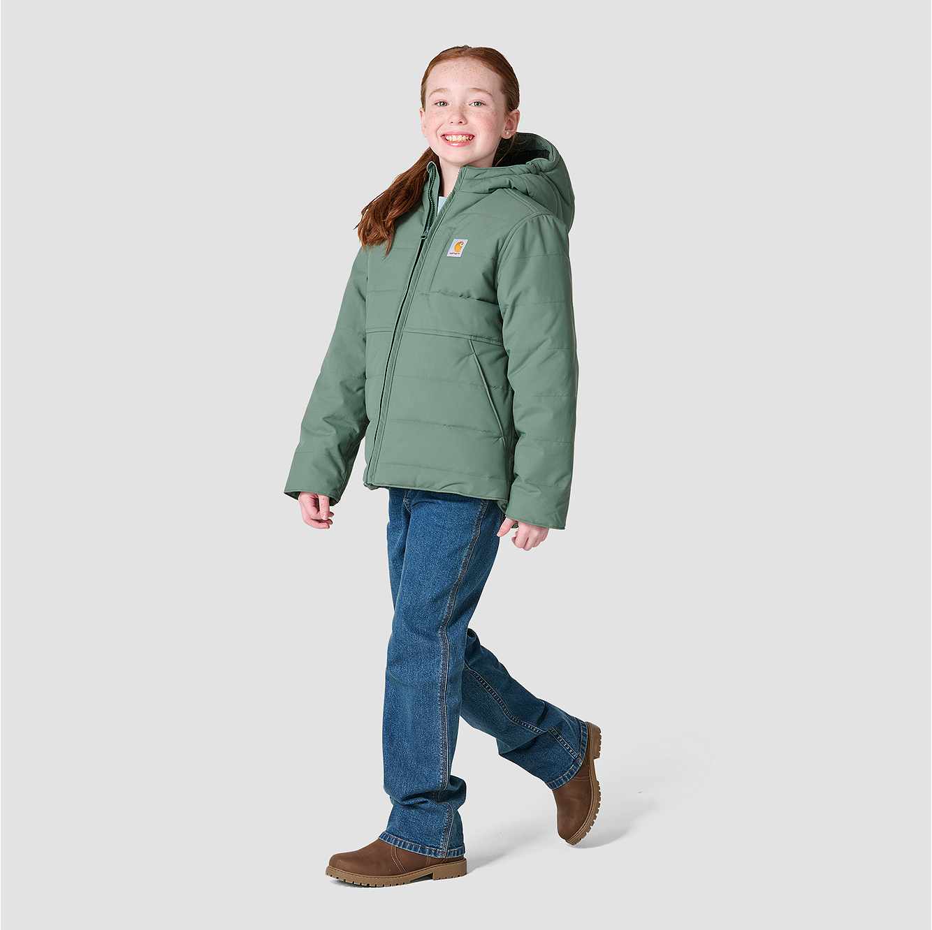 Girls' Long Sleeve Full-Zip Montana Insulated Hooded Jacket (Youth)