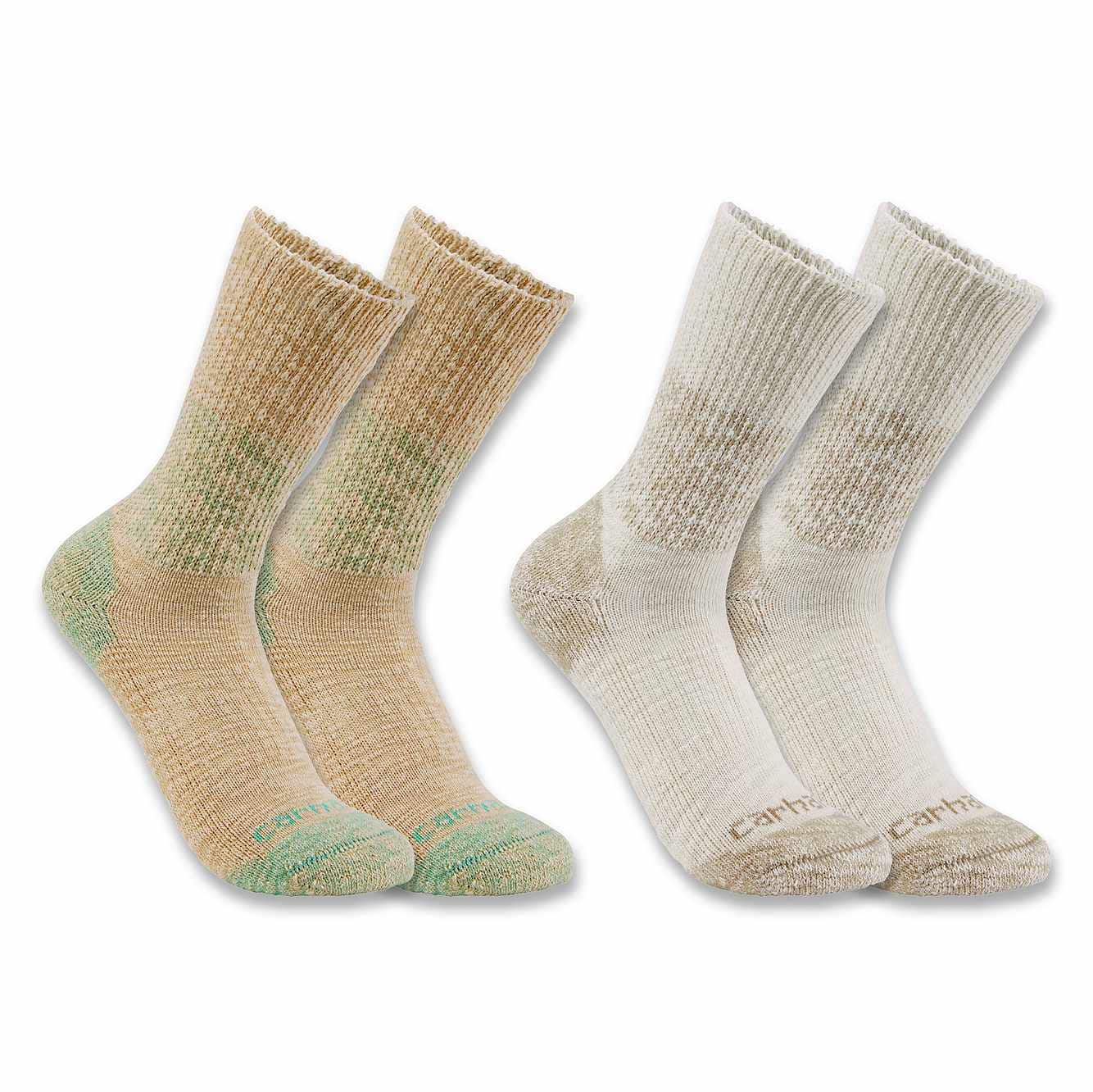 Women's Midweight Cotton Blend Crew Sock 2-Pack