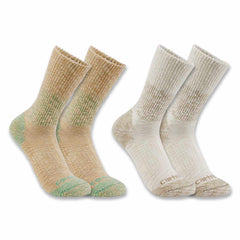 Women's Midweight Cotton Blend Crew Sock 2-Pack
