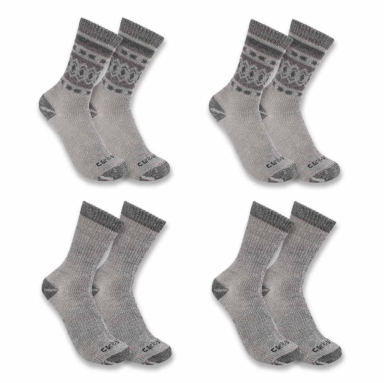 Women's Heavyweight Synthetic-Wool Blend Crew Sock 4-Pack