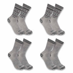 Women's Heavyweight Synthetic-Wool Blend Crew Sock 4-Pack