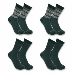 Women's Heavyweight Synthetic-Wool Blend Crew Sock 4-Pack