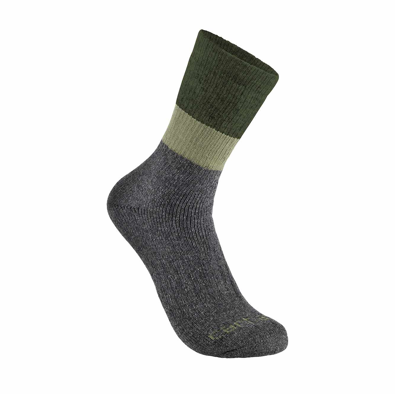 Midweight Synthetic-Wool Blend Colorblock Crew Sock 2-Pack