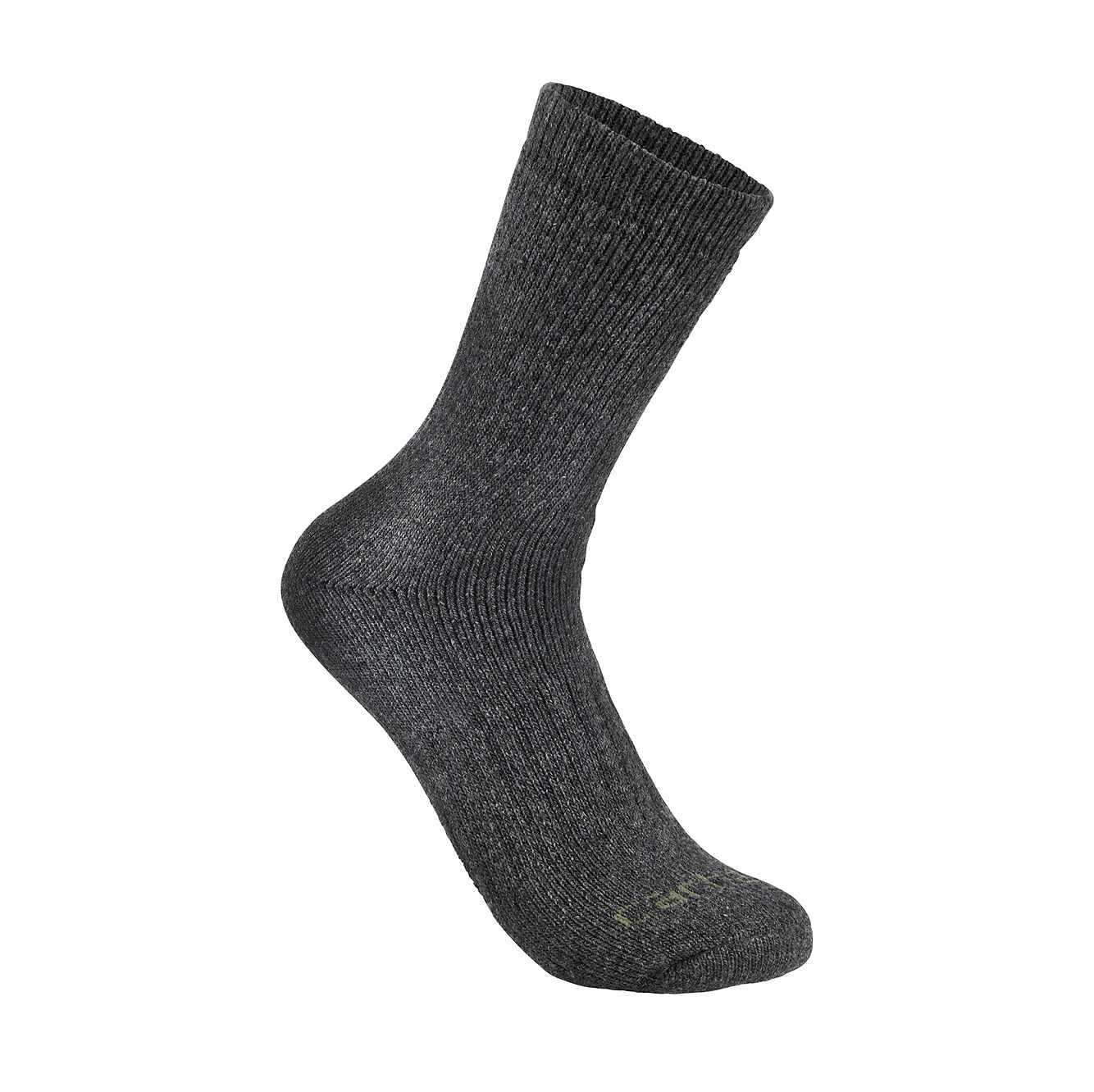 Midweight Synthetic-Wool Blend Colorblock Crew Sock 2-Pack