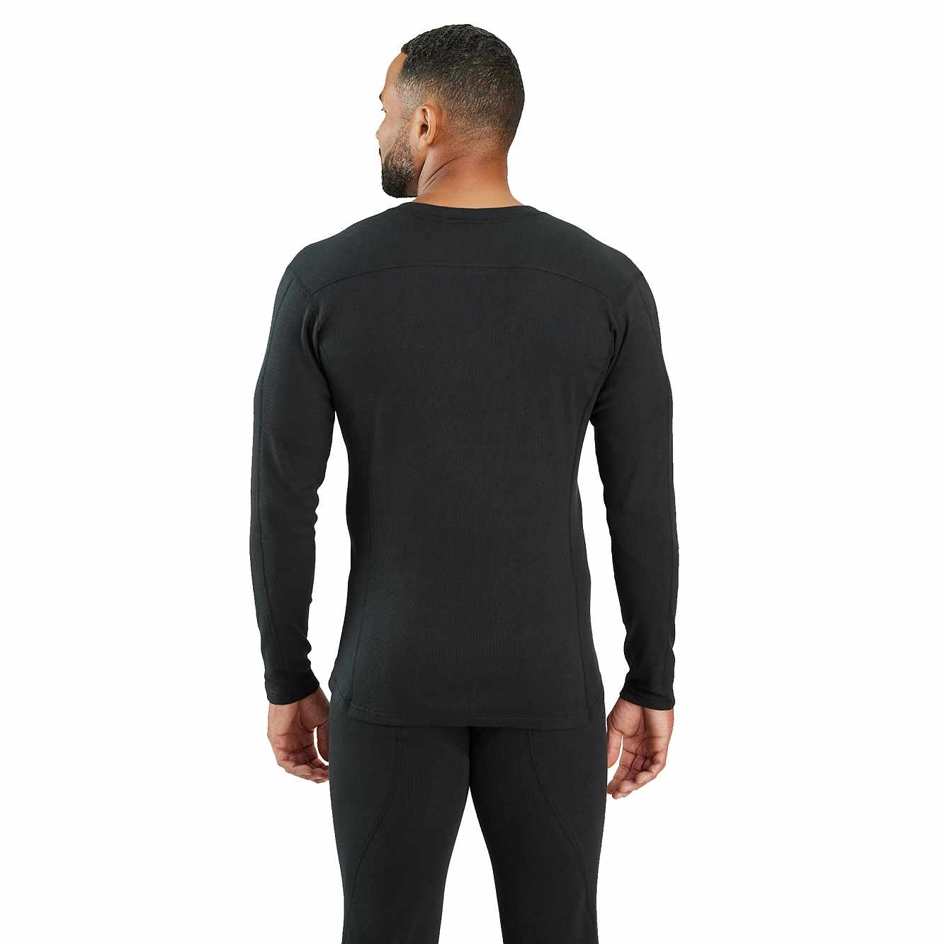 Midweight Stretch Cotton Rib Base Layer Crewneck